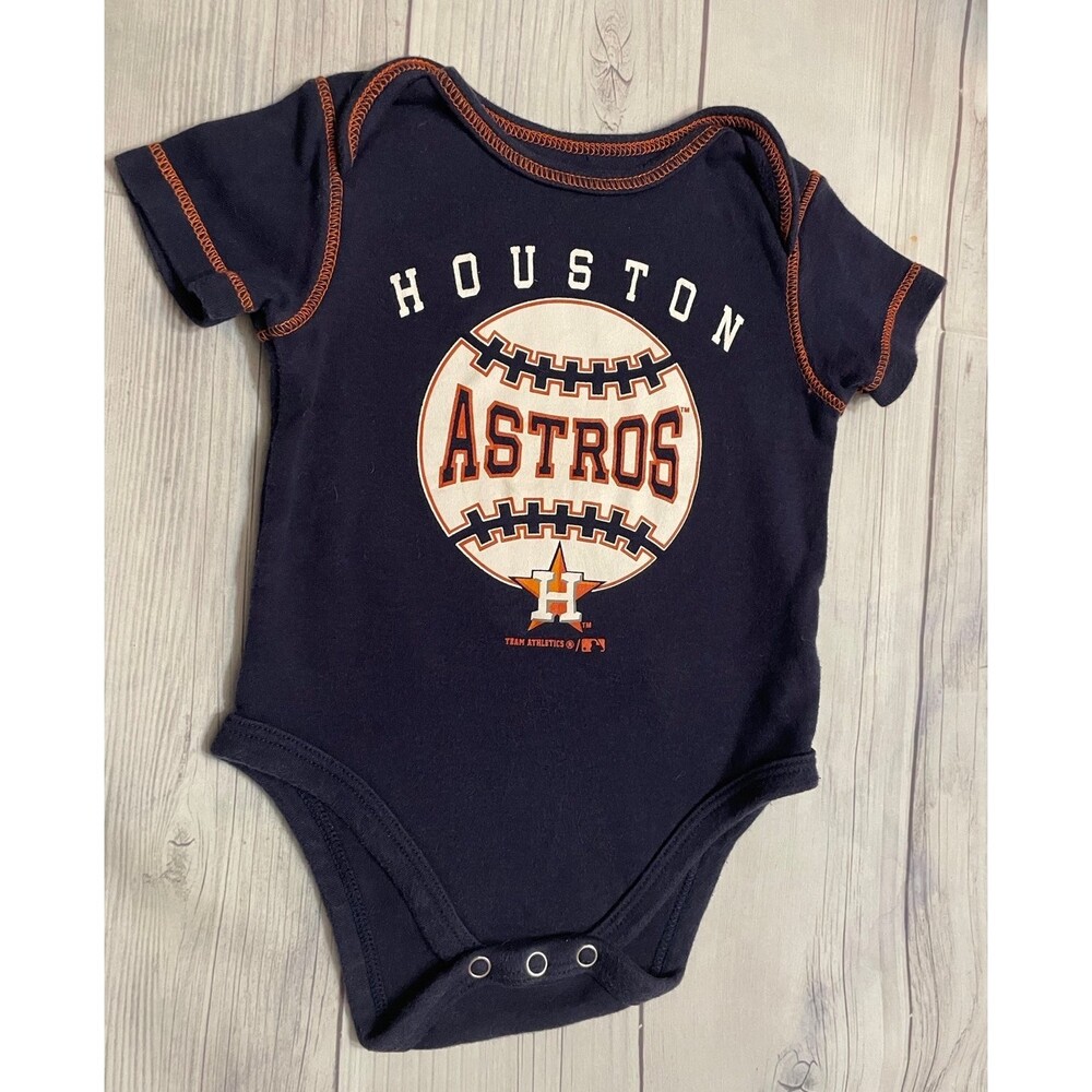 MLB Houston Astros Baseball Baby Onesie Bodysuit Clothes Outfit, Size 6-9 months